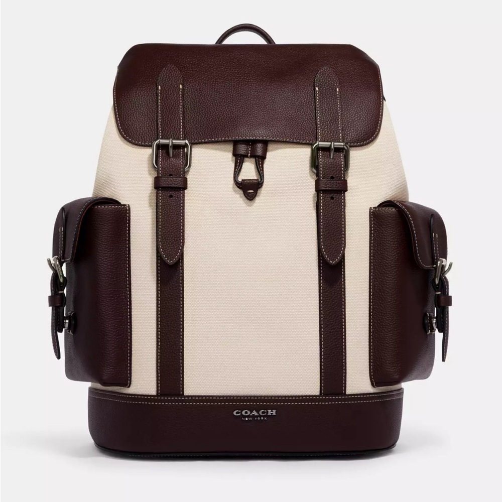 Coach Brown and Cream Backpack